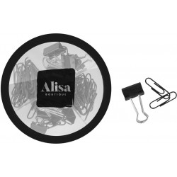 Mini estuche de plástico con clips