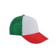 Gorra tricolor con broche