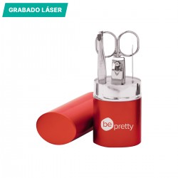 Estuche metalico a color para manicure
