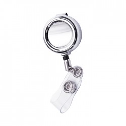 Porta gafete metalico retractil