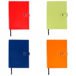 Libreta de curpiel y broche Caroli