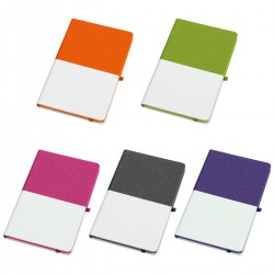 Libreta de curpiel con tela bi-tono