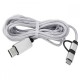 Cable cargador compatible con USB incluye estuche translúcido