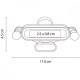 Soporte con mecanismo ajustable para Smartphone color gris Oxford