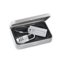 Set de candado metalico con identificar
