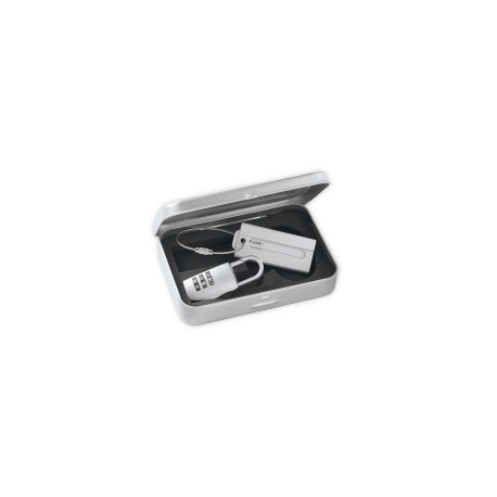 Set de candado metalico con identificar