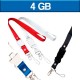 Memoria USB de 4 GB en cordon porta gafete