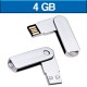Memoria USB de 4 GB con acabado cromo