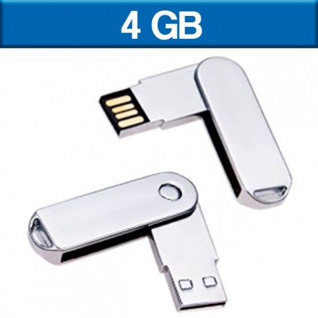 Memoria USB de 4 GB con acabado cromo