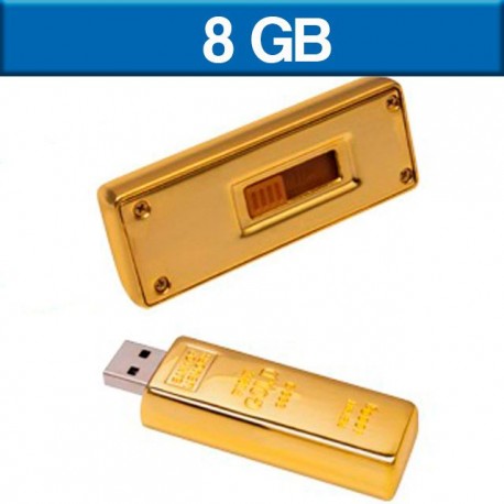 Memoria USB de 8 GB dorada
