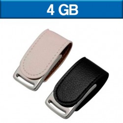Memoria USB de 4 GB con clip y piel