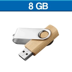 Memoria USB de 8 GB madera y proteccion metalica
