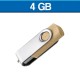 Memoria USB de 4 GB de madera con proteccion metalica
