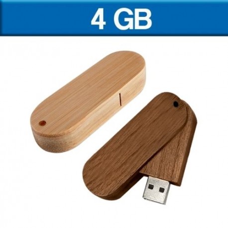 Memoria USB de 4 GB con proteccion de madera