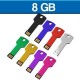 Memoria USB de 8 GB en forma de llave cuadrada