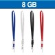 Memoria USB de 8 GB en porta gafete