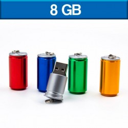 Memoria USB de 8 GB en forma de lata