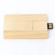 Memoria USB de 8 GB de madera tipo tarjeta
