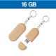 Memoria USB de 16 GB ovalada con arillo