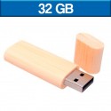 Memoria USB de 32 GB de bambu con tapa