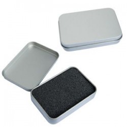 Estuche metalico rectangular sin ventana