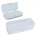 Estuche de plástico rectangular traslucido