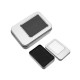 Estuche metalico rectangular con ventana