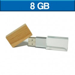 Memoria USB de 8 GB cristal