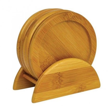 Set de portavasos Coasters de bambu