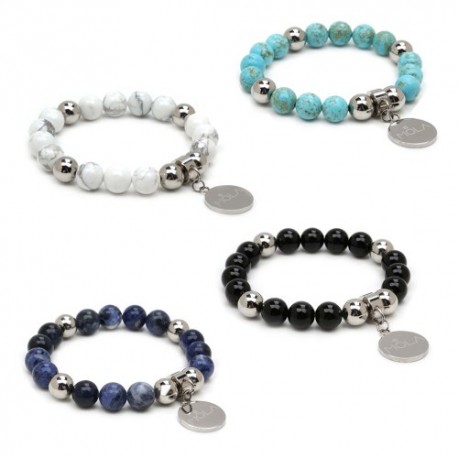 Pulsera Osaka con gemas naturales de color