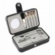 Set de manicure y brochas con estuche de curpiel