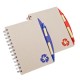Libreta con espiral y boligrafo