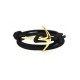 Pulsera con ancla dorada