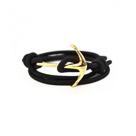 Pulsera con ancla dorada