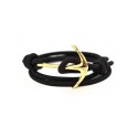 Pulsera con ancla dorada