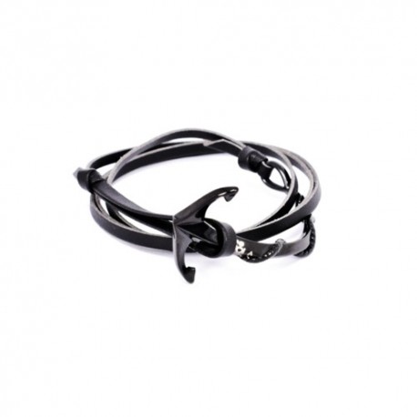 Pulsera con cordon de piel