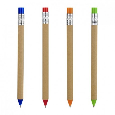 Bolígrafo material eco-friendly mecanismo pulsador varios colores