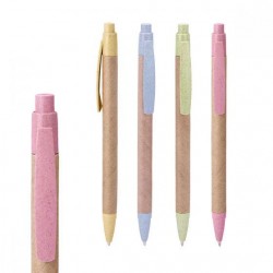 Bolígrafo material eco-friendly colores pastel