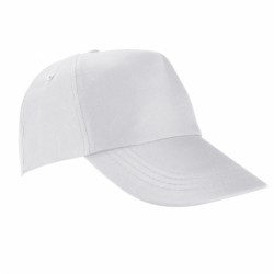 Gorra unitalla con broche de velcro color blanca