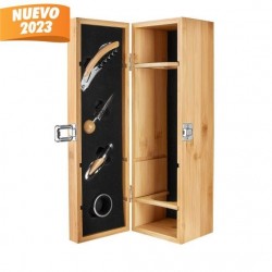 Set de vino bambu