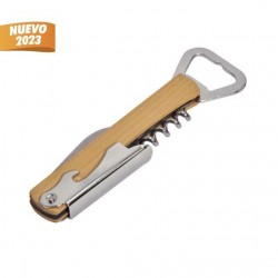 Destapador de bambu con navaja