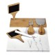Set de cocina de bambu y marmol