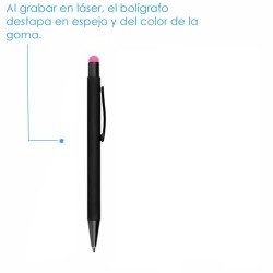 Bolígrafo metal y rubber pluma
