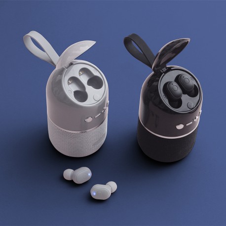 Bocina Izium con audifonos
