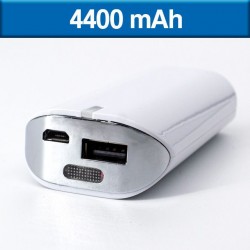 Power bank ovalado con capacidad de 4400 mAh