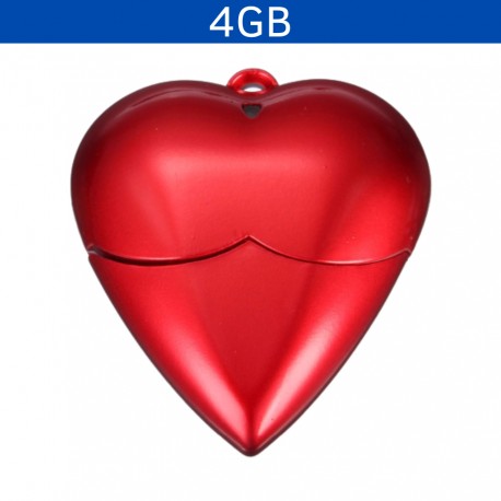 USB en forma de corazon con capacidad de 4GB