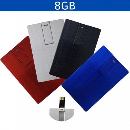 USB en forma de tarjeta de aluminio de 8GB