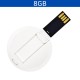 Memoria USB en forma de tarjeta redonda