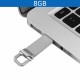 Memoria USB métalica con candado de 8 GB