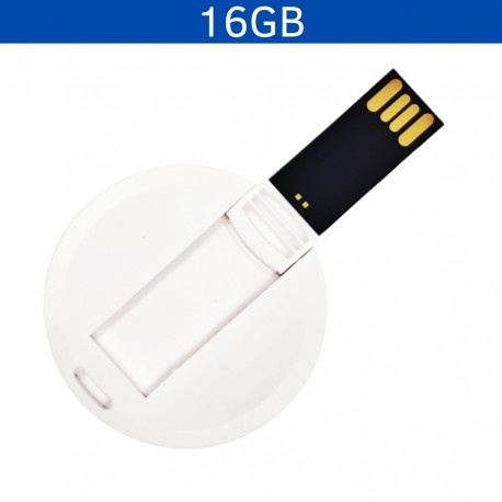 Memoria USB en forma de tarjeta redonda